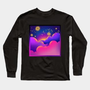 Simple Starry Sunset Long Sleeve T-Shirt